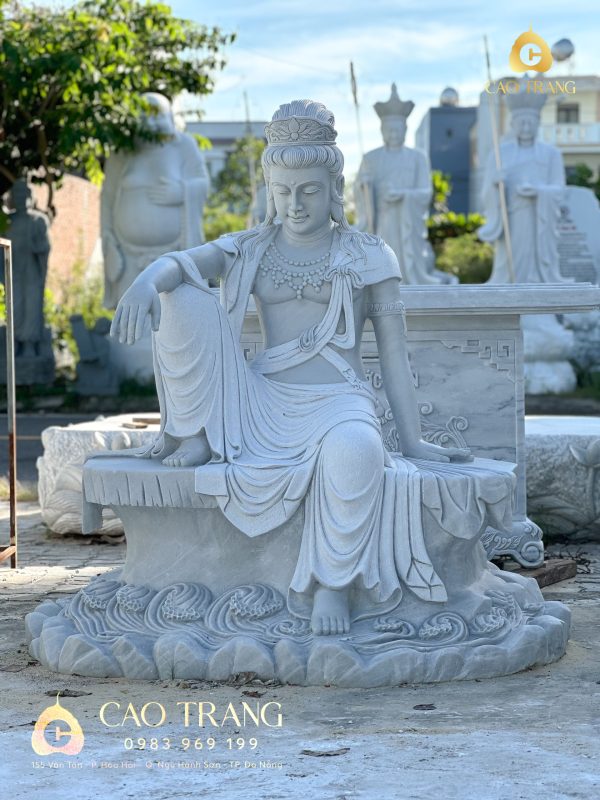 Tượng Quan Âm Tự Tại Bằng Đá