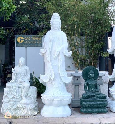 Tượng Phật Quan Âm bằng đá trắng, đá cẩm thạch, đá ngọc – Đặc điểm và sự khác biệt