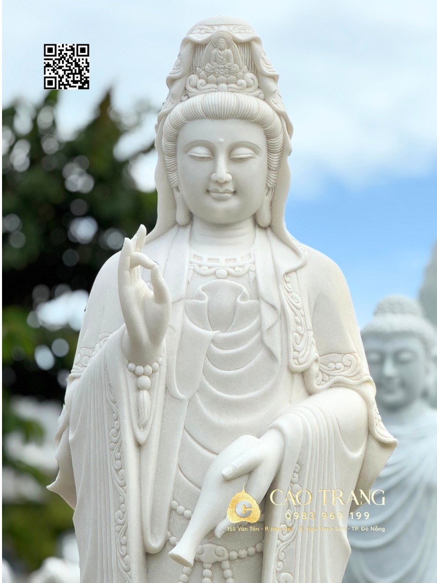 Tượng Quan Âm có thể được đặt tại nhiều không gian khác nhau Tượng Quan Âm có thể được đặt tại nhiều không gian khác nhau